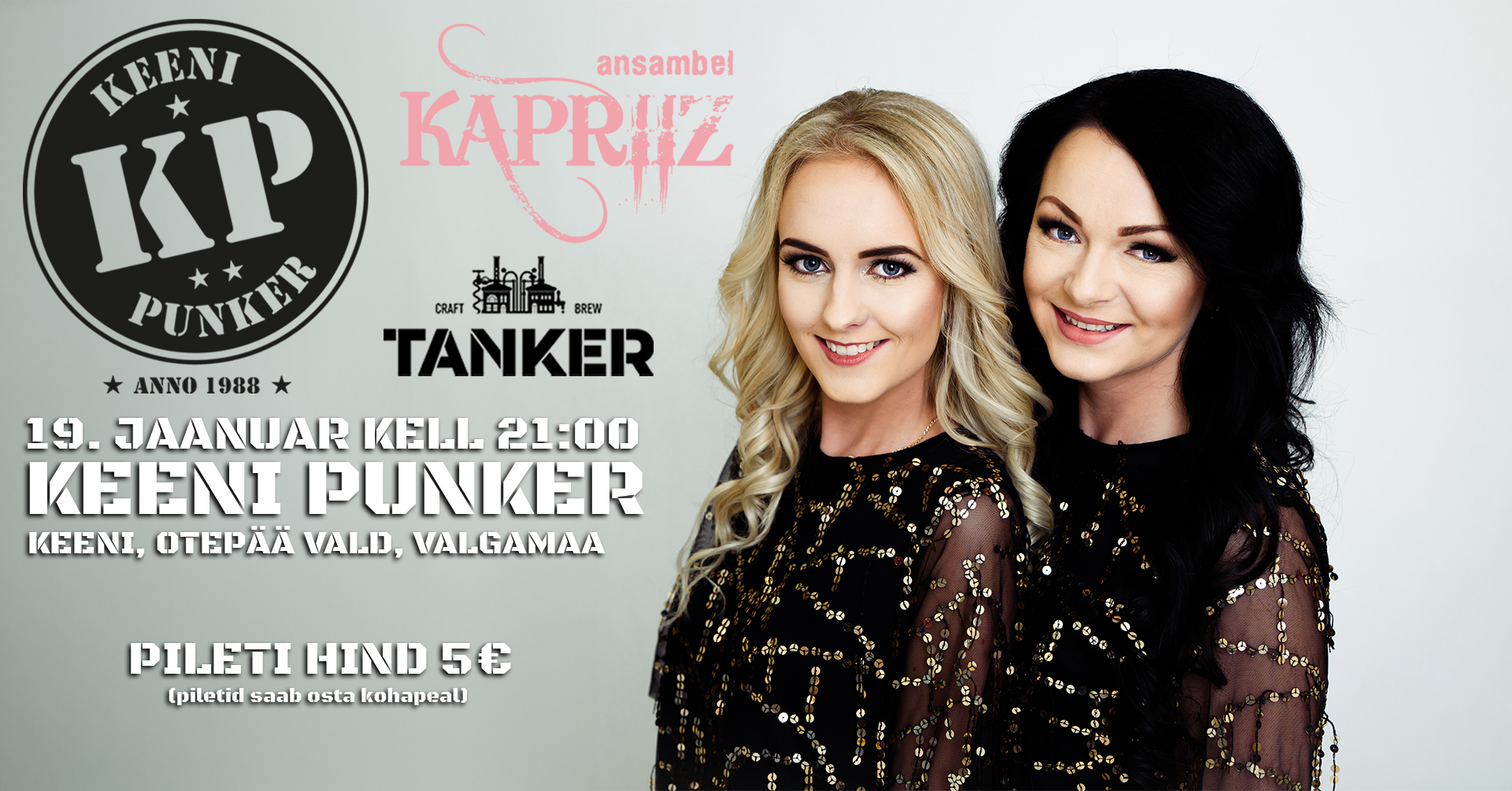 Ansambel Kapriiz Keeni Punker peokohas